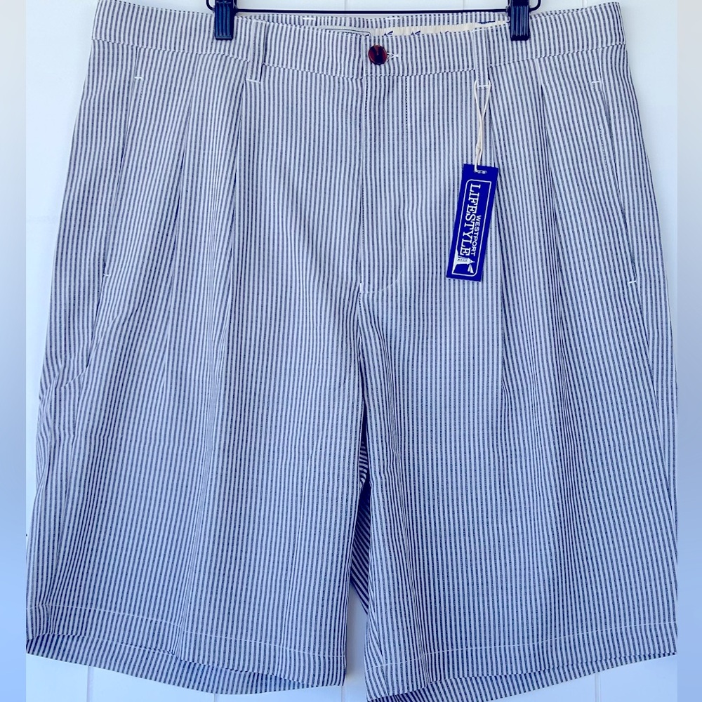Westport‎ Lifestyle Men’s Striped 10” Nautical Style Shorts Size 38T